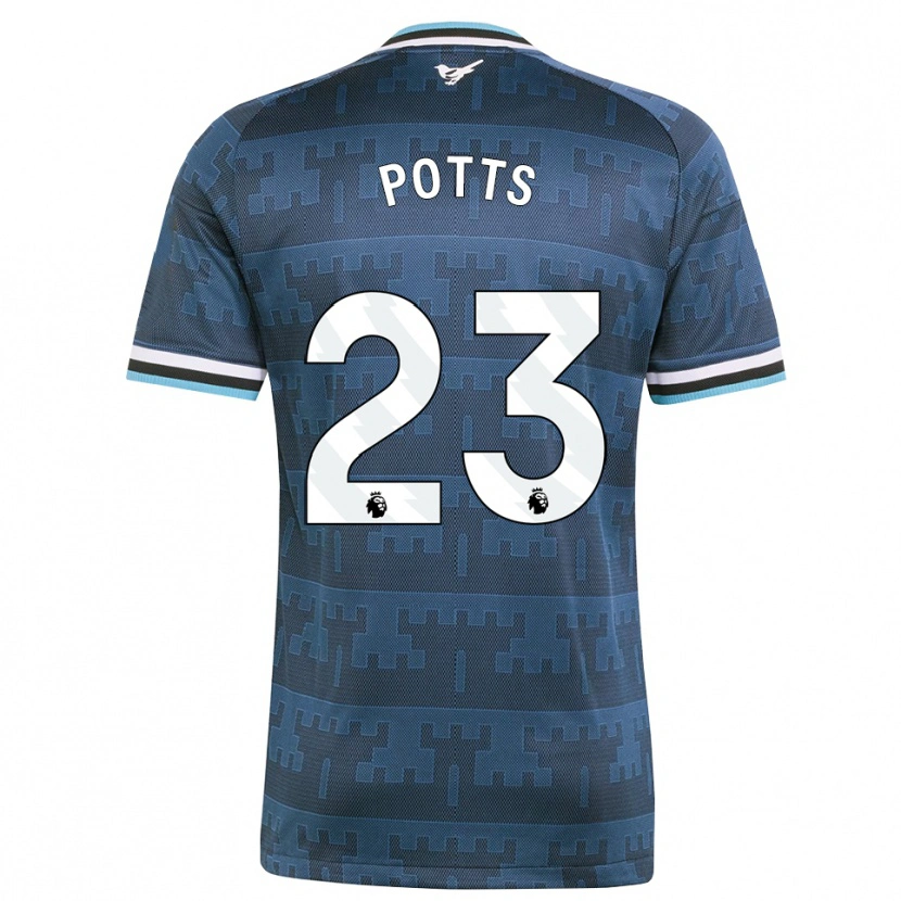 Danxen Femme Maillot Charlotte Potts #23 Jaune Noir Bleu Tenues Extérieur 2026/27 T-Shirt