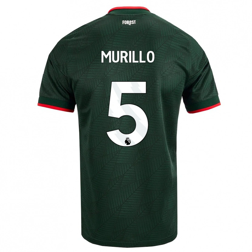 Danxen Femme Maillot Murillo Santiago Costa Dos Santos #5 Vert Foncé Rouge Tenues Extérieur 2026/27 T-Shirt