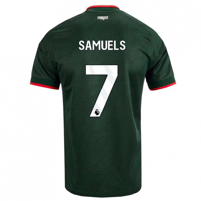 Danxen Femme Maillot Shakur Samuels #7 Vert Foncé Rouge Tenues Extérieur 2026/27 T-Shirt