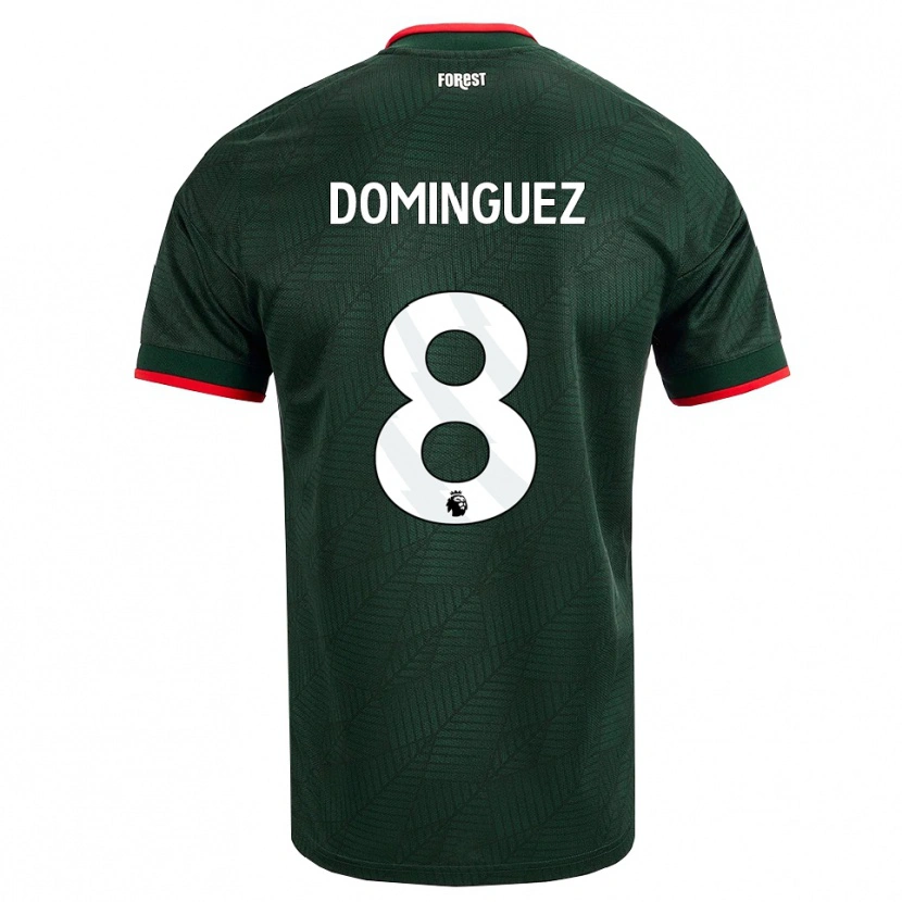 Danxen Femme Maillot Nicolás Domínguez #8 Vert Foncé Rouge Tenues Extérieur 2026/27 T-Shirt