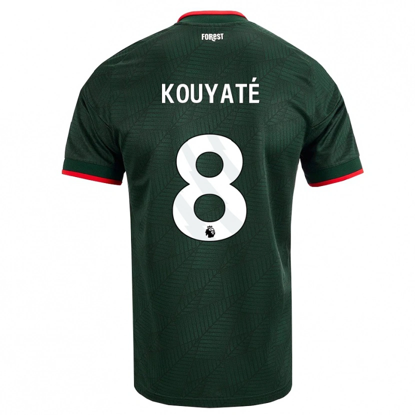 Danxen Femme Maillot Cheikhou Kouyate #8 Vert Foncé Rouge Tenues Extérieur 2026/27 T-Shirt