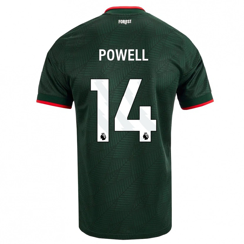Danxen Femme Maillot Jayden Powell #14 Vert Foncé Rouge Tenues Extérieur 2026/27 T-Shirt