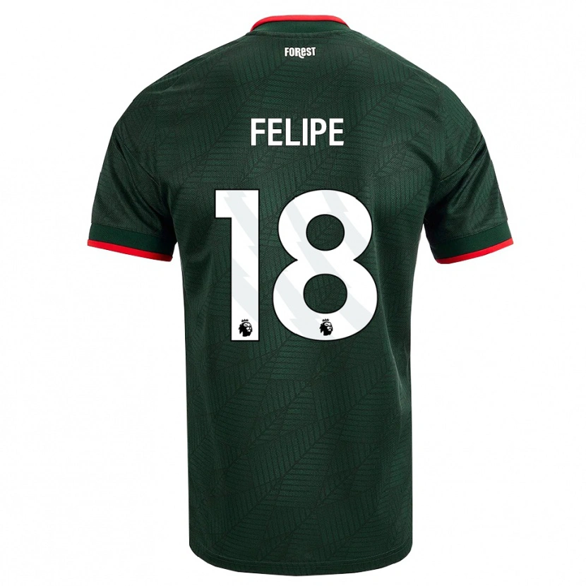 Danxen Femme Maillot Felipe #18 Vert Foncé Rouge Tenues Extérieur 2026/27 T-Shirt