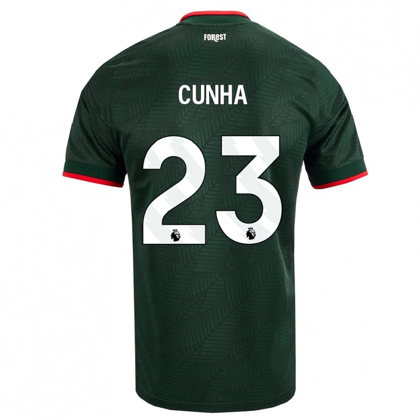 Danxen Femme Maillot Jair Cunha #23 Vert Foncé Rouge Tenues Extérieur 2026/27 T-Shirt