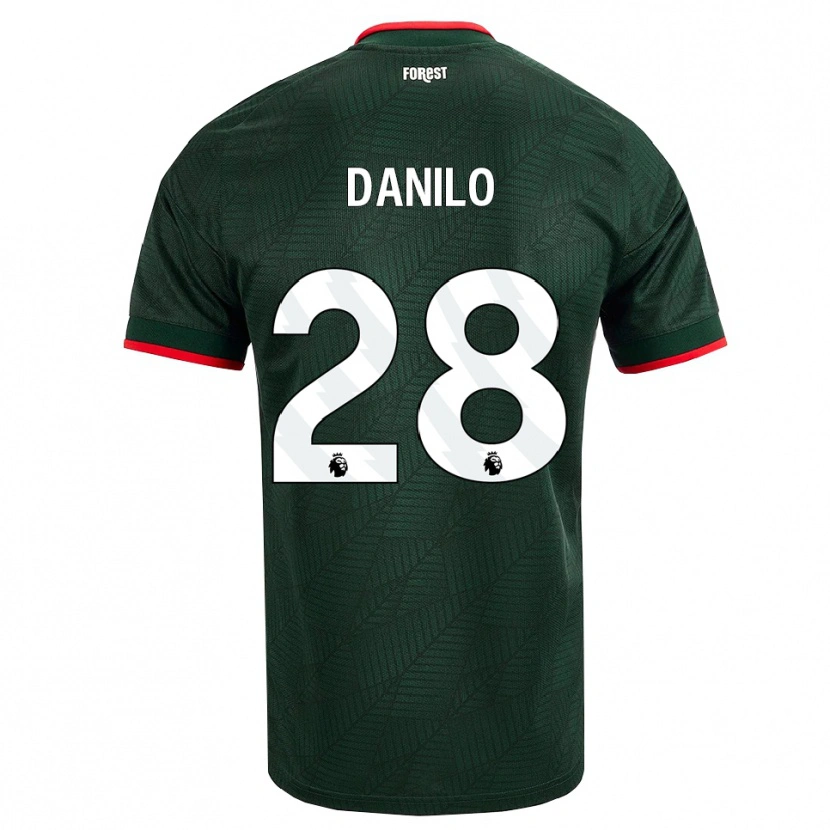 Danxen Femme Maillot Danilo #28 Vert Foncé Rouge Tenues Extérieur 2026/27 T-Shirt