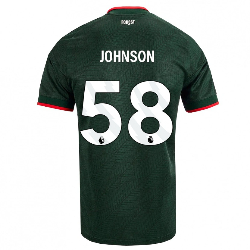 Danxen Femme Maillot Pharrell Johnson #58 Vert Foncé Rouge Tenues Extérieur 2026/27 T-Shirt