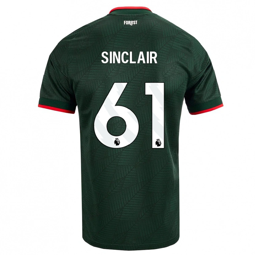 Danxen Femme Maillot Jimmy Sinclair #61 Vert Foncé Rouge Tenues Extérieur 2026/27 T-Shirt