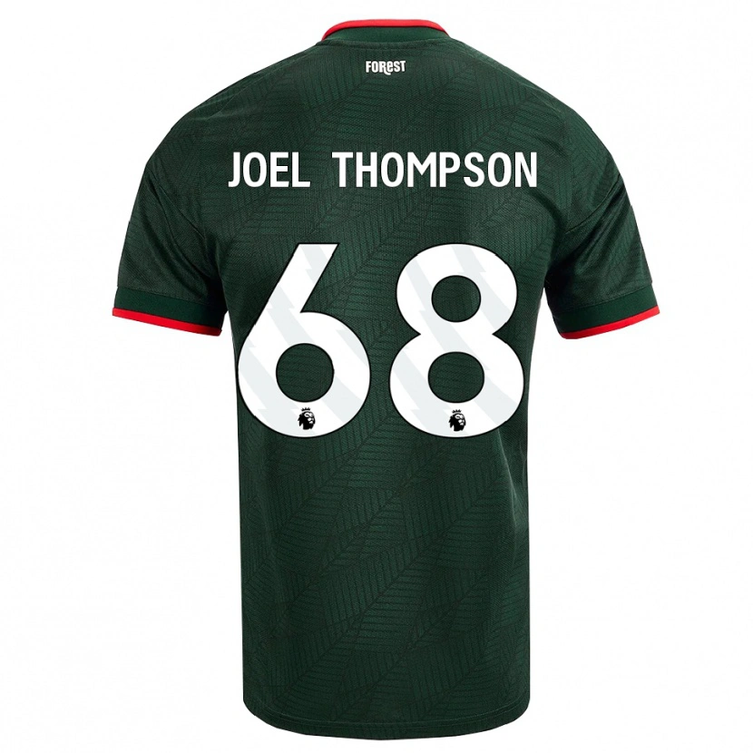 Danxen Femme Maillot Joel Thompson #68 Vert Foncé Rouge Tenues Extérieur 2026/27 T-Shirt