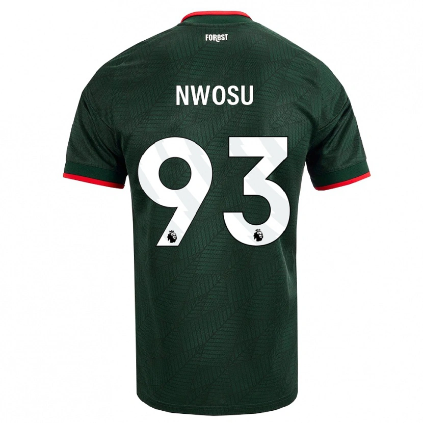 Danxen Femme Maillot Chinaza Nwosu #93 Vert Foncé Rouge Tenues Extérieur 2026/27 T-Shirt