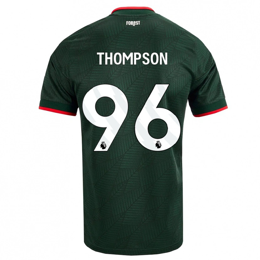 Danxen Femme Maillot Kalum Thompson #96 Vert Foncé Rouge Tenues Extérieur 2026/27 T-Shirt