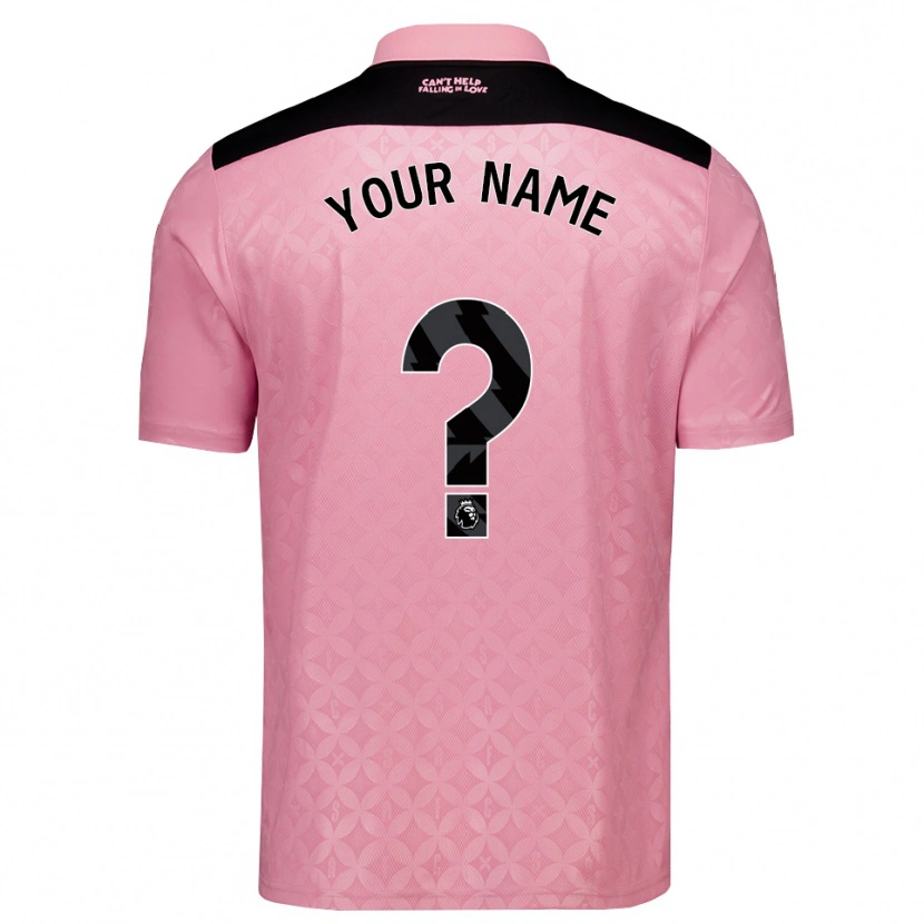 Danxen Femme Maillot Votre Nom #0 Lightpink Noir Tenues Extérieur 2026/27 T-Shirt