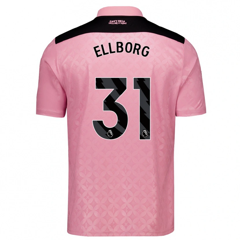 Danxen Femme Maillot Melker Ellborg #31 Lightpink Noir Tenues Extérieur 2026/27 T-Shirt