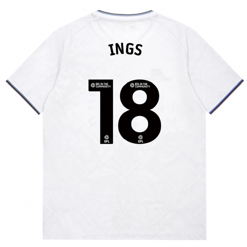 Danxen Femme Maillot Danny Ings #18 Bourgogne Blanc Tenues Extérieur 2026/27 T-Shirt