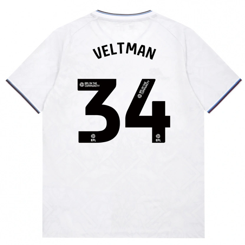 Danxen Femme Maillot Joël Veltman #34 Bourgogne Blanc Tenues Extérieur 2026/27 T-Shirt