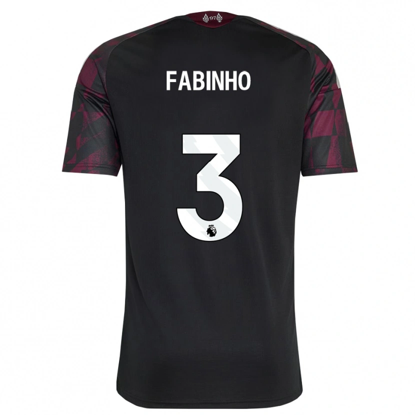 Danxen Femme Maillot Fabinho #3 Noir Blanc Violet Troisieme 2026/27 T-Shirt
