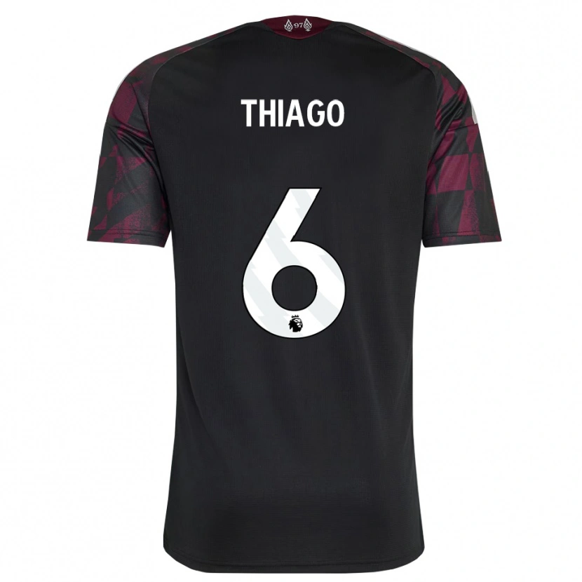 Danxen Femme Maillot Thiago #6 Noir Blanc Violet Troisieme 2026/27 T-Shirt
