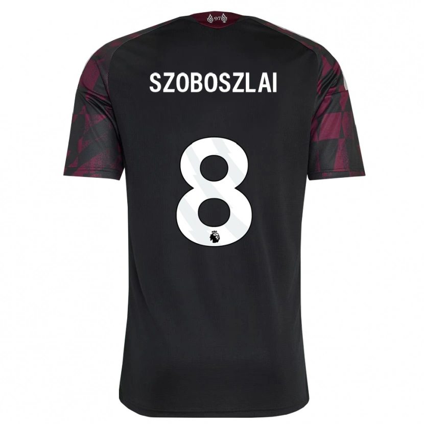 Danxen Femme Maillot Dominik Szoboszlai #8 Noir Blanc Violet Troisieme 2026/27 T-Shirt