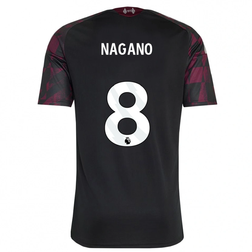 Danxen Femme Maillot Fūka Nagano #8 Noir Blanc Violet Troisieme 2026/27 T-Shirt