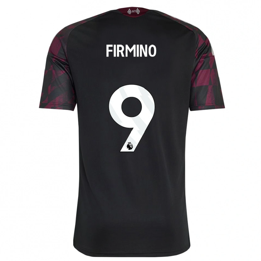 Danxen Femme Maillot Roberto Firmino #9 Noir Blanc Violet Troisieme 2026/27 T-Shirt