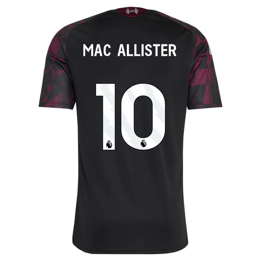 Danxen Femme Maillot Alexis Mac Allister #10 Noir Blanc Violet Troisieme 2026/27 T-Shirt