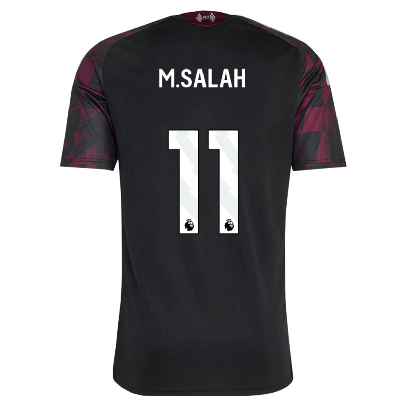 Danxen Femme Maillot Mohamed Salah #11 Noir Blanc Violet Troisieme 2026/27 T-Shirt