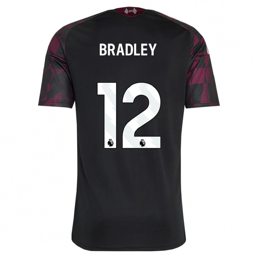 Danxen Femme Maillot Conor Bradley #12 Noir Blanc Violet Troisieme 2026/27 T-Shirt