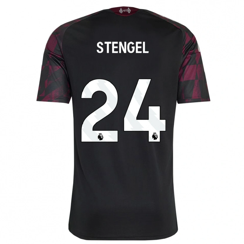 Danxen Femme Maillot Katie Stengel #24 Noir Blanc Violet Troisieme 2026/27 T-Shirt