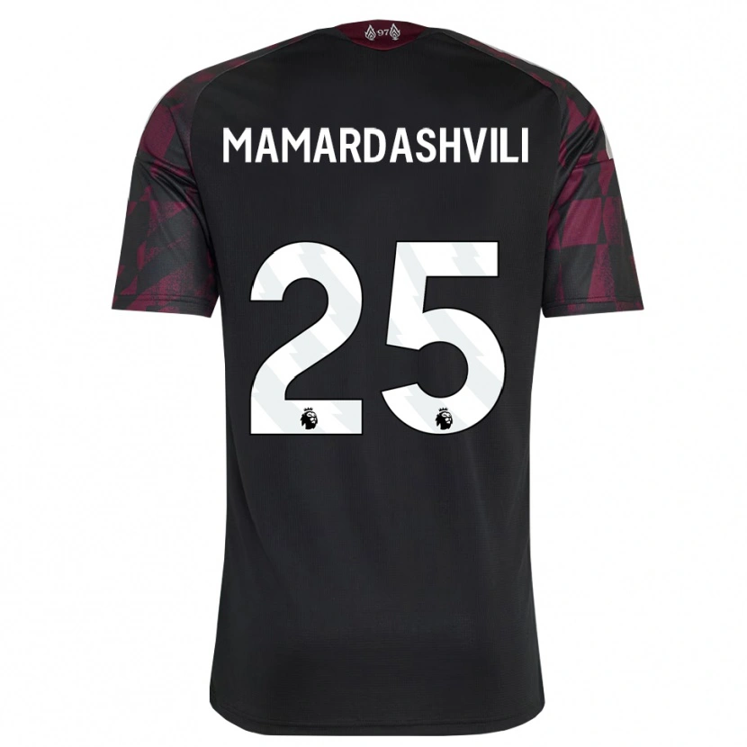 Danxen Femme Maillot Giorgi Mamardashvili #25 Noir Blanc Violet Troisieme 2026/27 T-Shirt