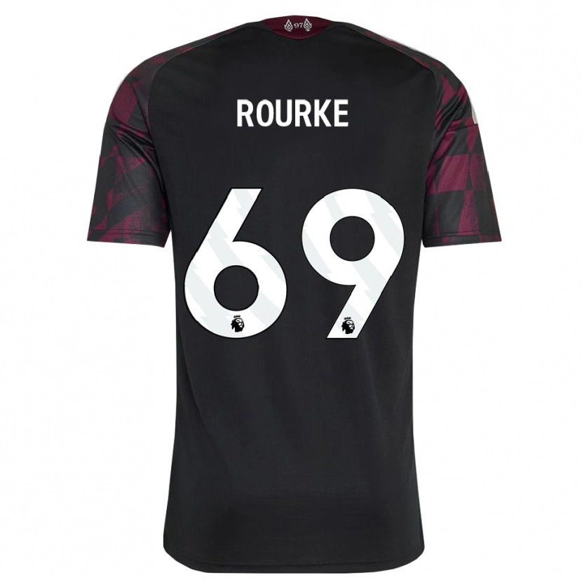 Danxen Femme Maillot Fidel O'rourke #69 Noir Blanc Violet Troisieme 2026/27 T-Shirt