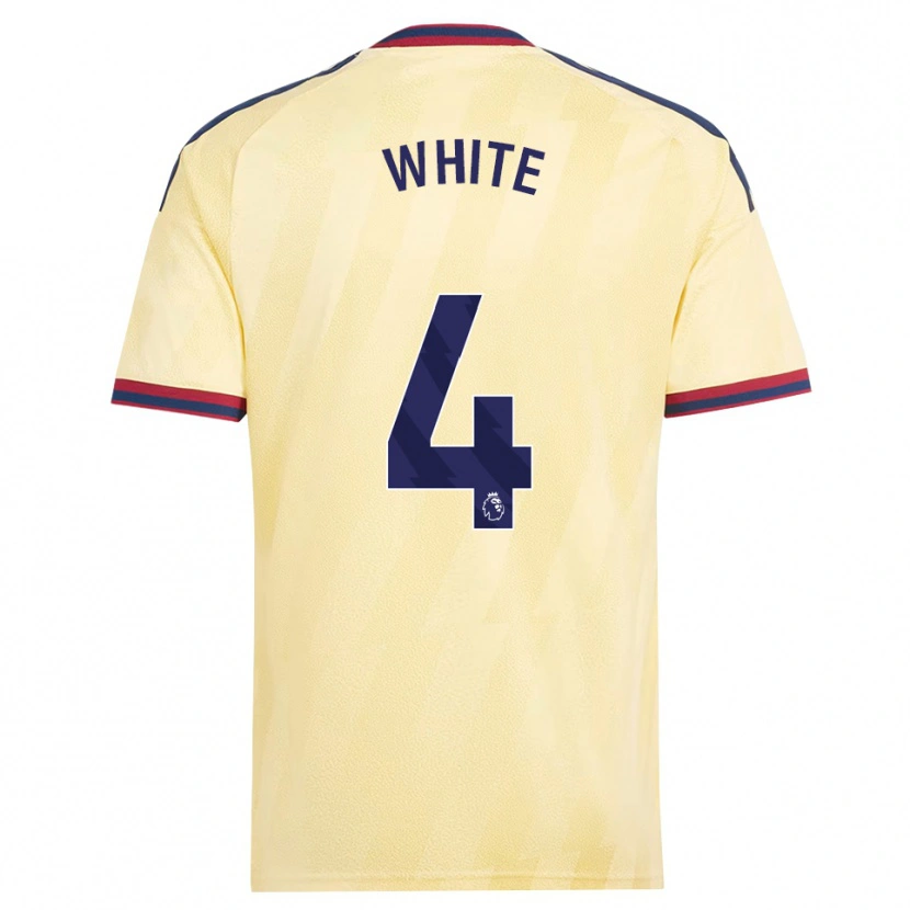 Danxen Femme Maillot Ben White #4 Jaune Clair Midnightblue Troisieme 2026/27 T-Shirt