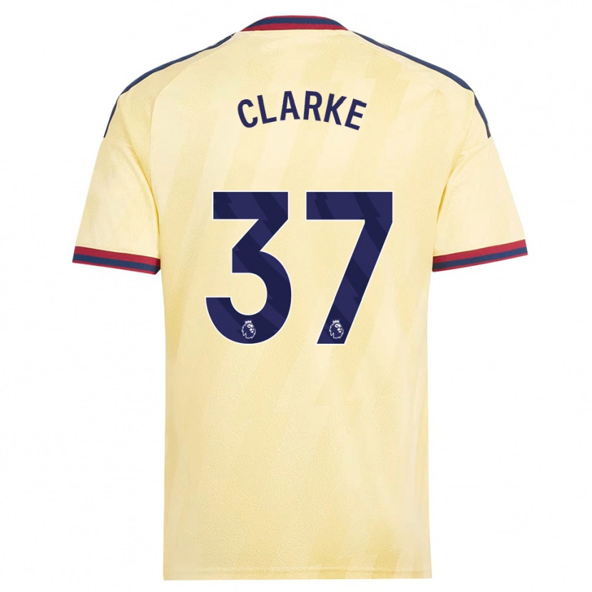 Danxen Femme Maillot Brayden Clarke #37 Jaune Clair Midnightblue Troisieme 2026/27 T-Shirt