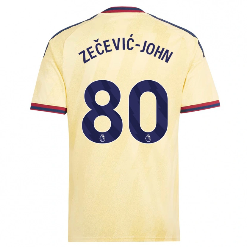 Danxen Femme Maillot Louis Zečević-John #80 Jaune Clair Midnightblue Troisieme 2026/27 T-Shirt