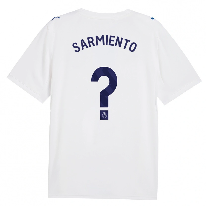 Danxen Femme Maillot Darío Sarmiento #0 Marine Blanc Troisieme 2026/27 T-Shirt