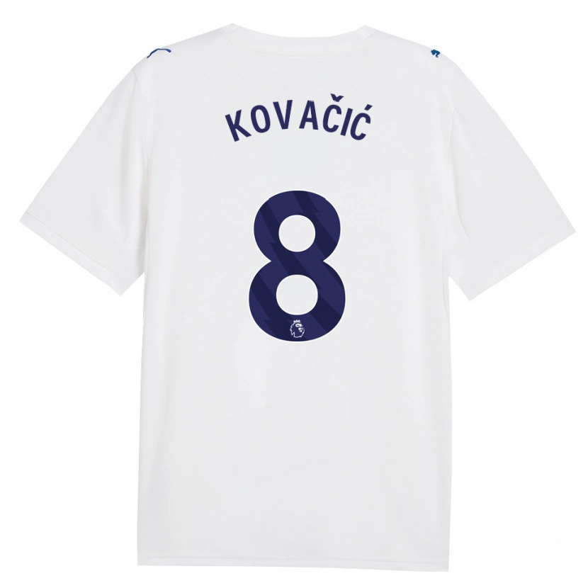 Danxen Femme Maillot Mateo Kovacic #8 Marine Blanc Troisieme 2026/27 T-Shirt