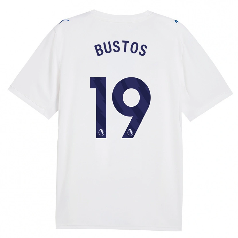 Danxen Femme Maillot Nahuel Bustos #19 Marine Blanc Troisieme 2026/27 T-Shirt