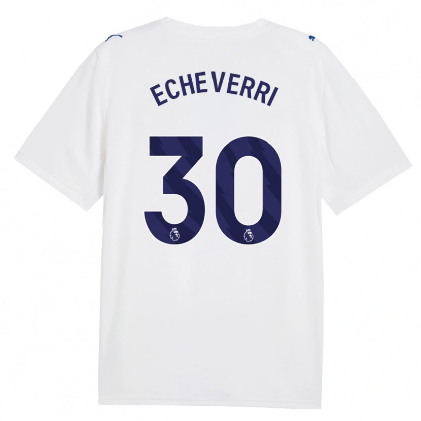 Danxen Femme Maillot Claudio Echeverri #30 Marine Blanc Troisieme 2026/27 T-Shirt
