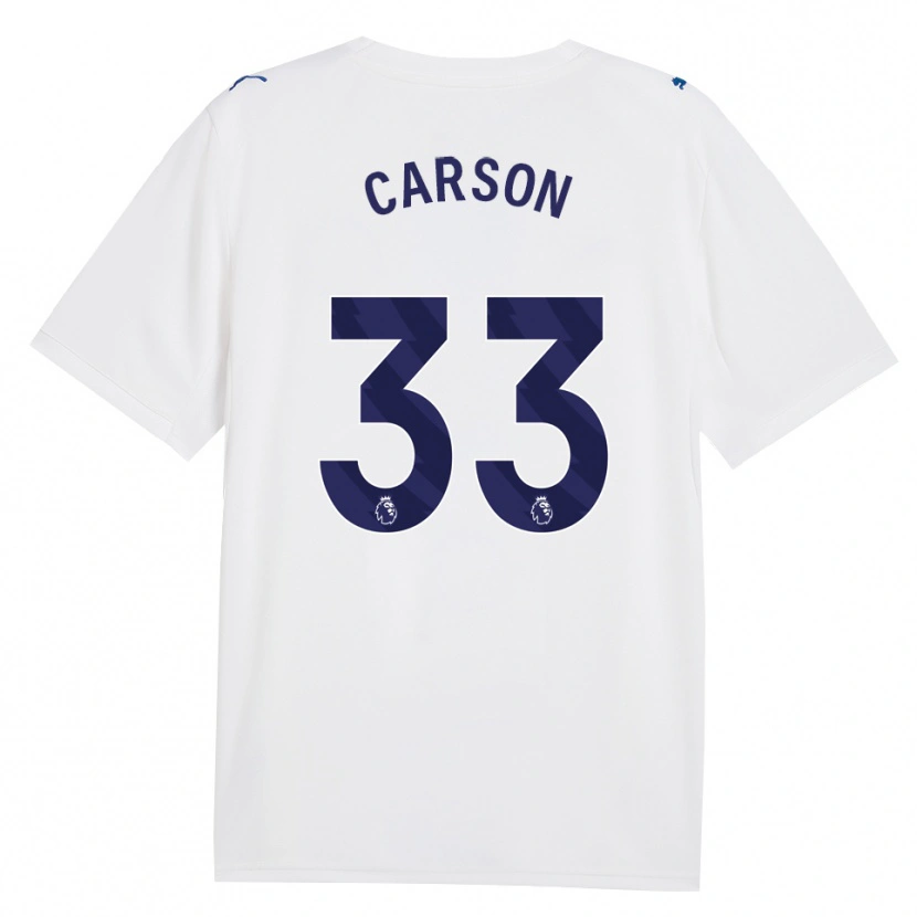 Danxen Femme Maillot Scott Carson #33 Marine Blanc Troisieme 2026/27 T-Shirt