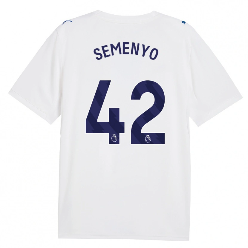 Danxen Femme Maillot Antoine Semenyo #42 Marine Blanc Troisieme 2026/27 T-Shirt