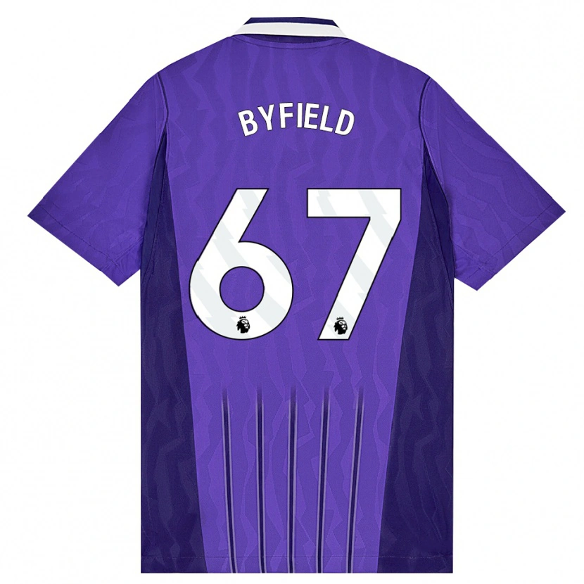 Danxen Femme Maillot Jun'ai Byfield #67 Violet Blanc Troisieme 2026/27 T-Shirt