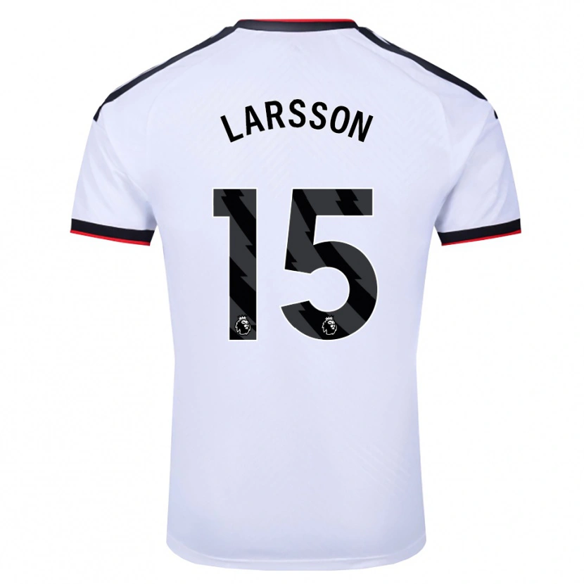 Danxen Femme Maillot Hugo Larsson #15 Blanc Noir Rouge Tenues Domicile 2026/27 T-Shirt