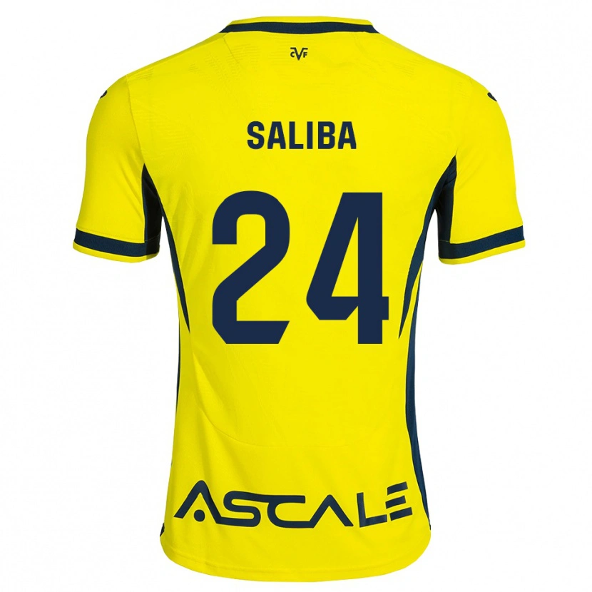 Danxen Enfant Maillot Nathan-Dylan Saliba #24 Jaune Noir Rouge Tenues Domicile 2026/27 T-Shirt