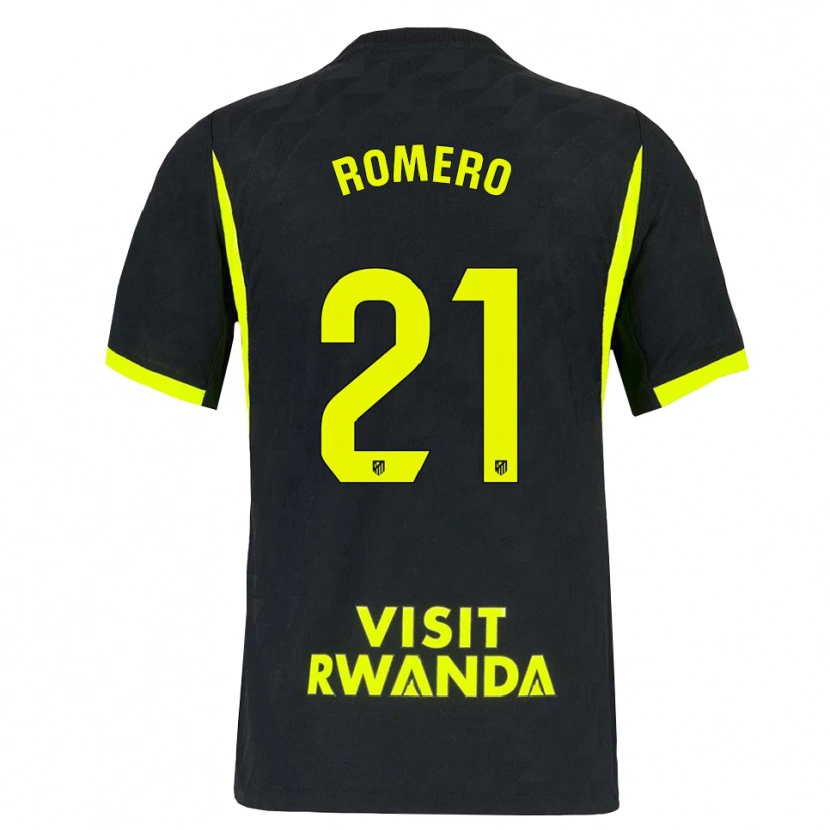 Danxen Enfant Maillot Cristian Romero #21 Vert Vif Noir Tenues Extérieur 2026/27 T-Shirt