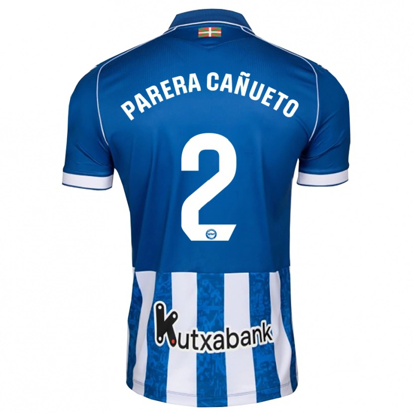 Danxen Enfant Maillot Laia Parera Cañueto #2 Bleu Blanc Noir Tenues Domicile 2026/27 T-Shirt