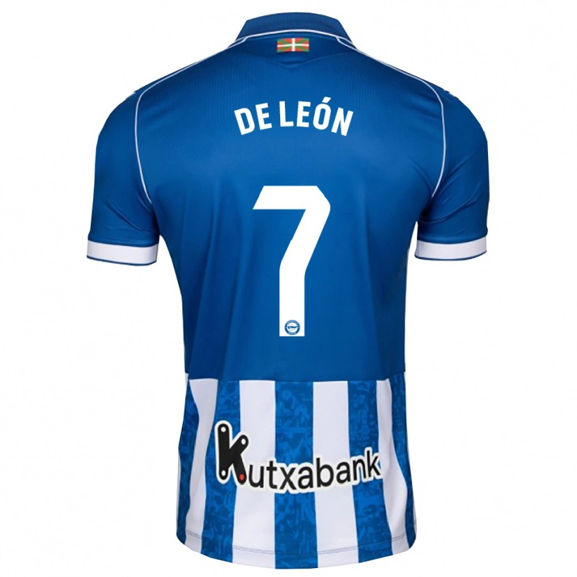 Danxen Enfant Maillot José De León #7 Bleu Blanc Noir Tenues Domicile 2026/27 T-Shirt