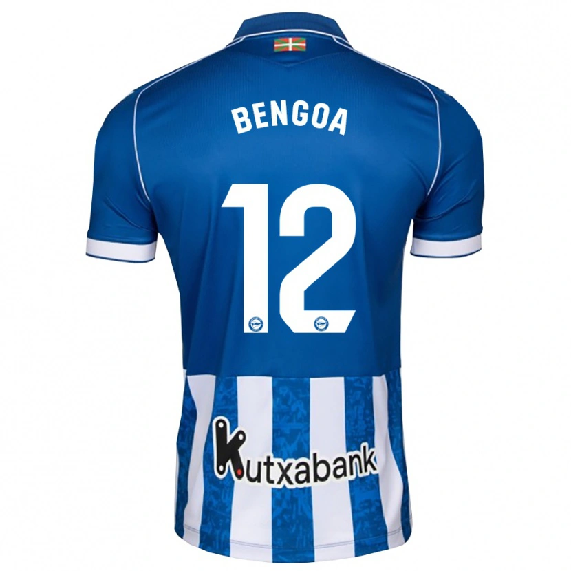 Danxen Enfant Maillot Nerea Bengoa #12 Bleu Blanc Noir Tenues Domicile 2026/27 T-Shirt