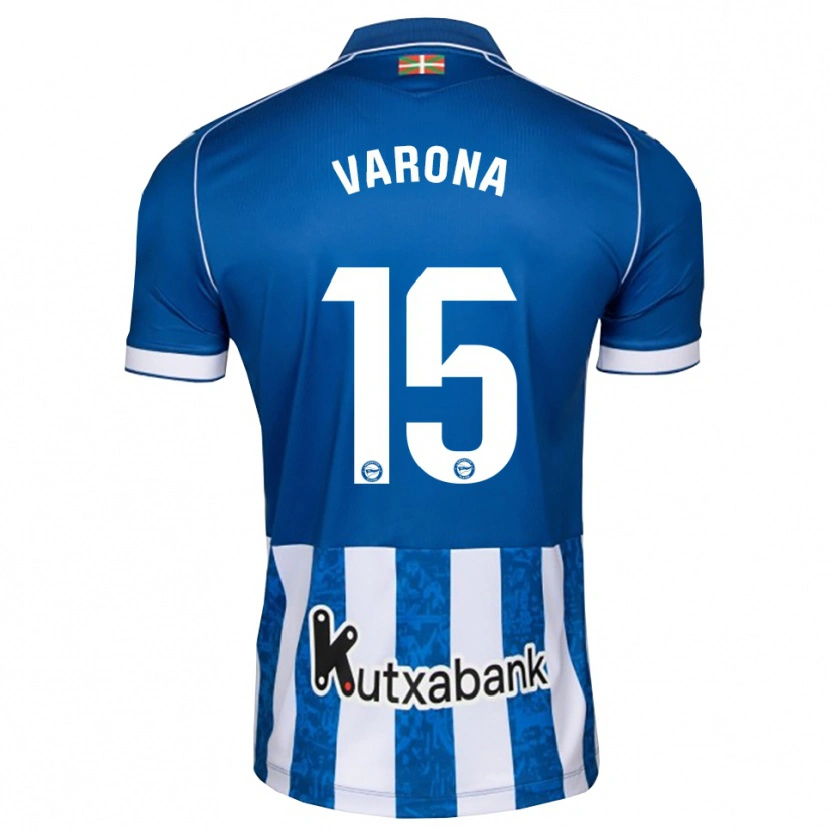 Danxen Enfant Maillot Ander Varona #15 Bleu Blanc Noir Tenues Domicile 2026/27 T-Shirt