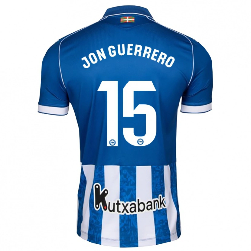 Danxen Enfant Maillot Julen Jon Guerrero #15 Bleu Blanc Noir Tenues Domicile 2026/27 T-Shirt