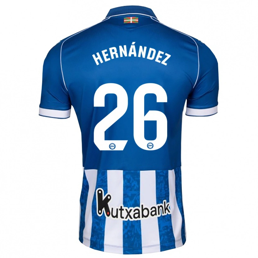Danxen Enfant Maillot Izei Hernández #26 Bleu Blanc Noir Tenues Domicile 2026/27 T-Shirt