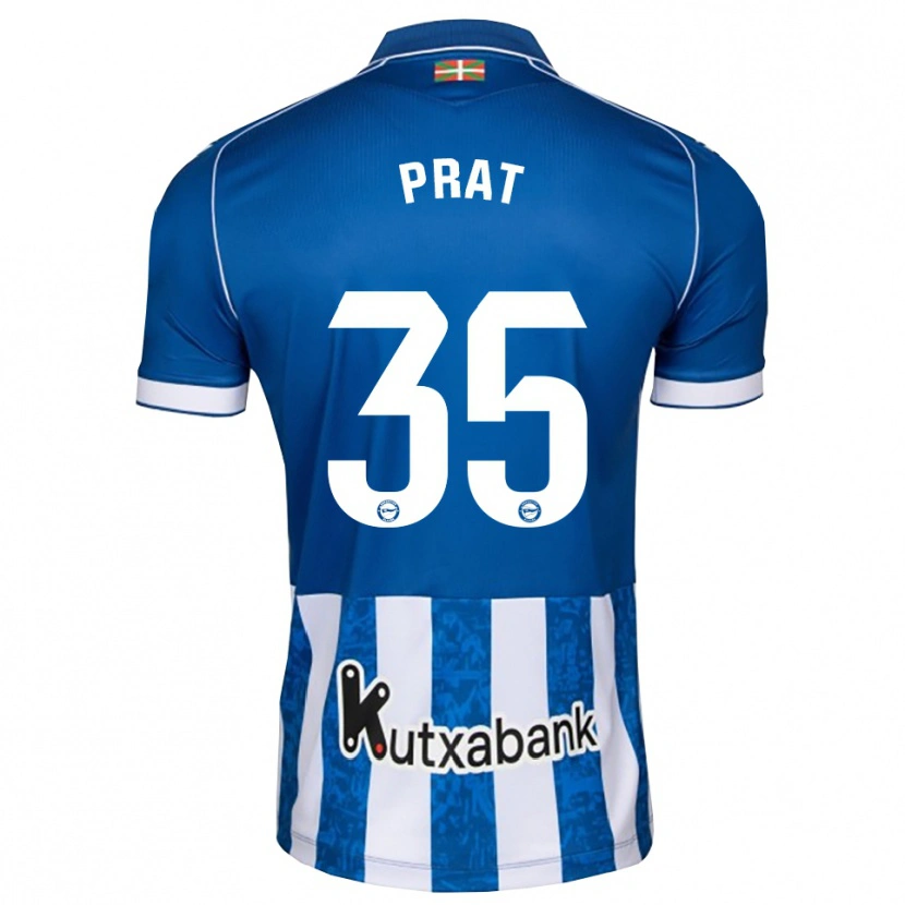 Danxen Enfant Maillot Jaric Prat #35 Bleu Blanc Noir Tenues Domicile 2026/27 T-Shirt