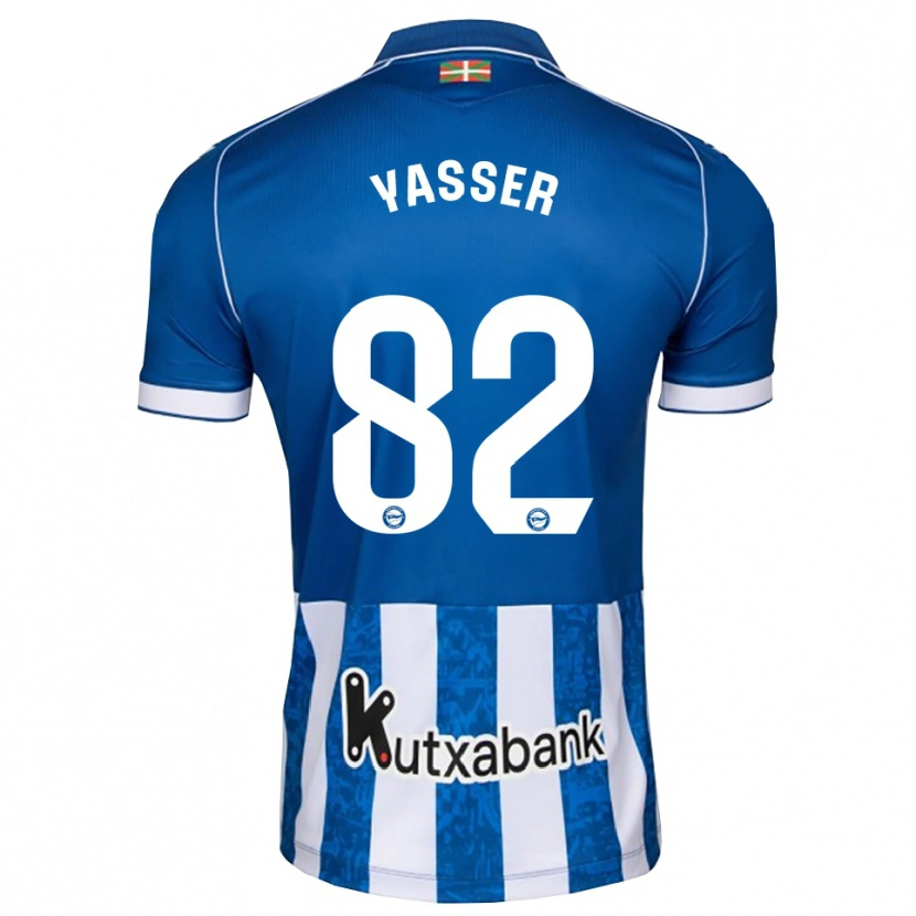Danxen Enfant Maillot Omar Yasser #82 Bleu Blanc Noir Tenues Domicile 2026/27 T-Shirt